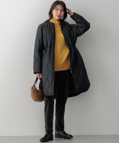 27207　レリアン　レディース　カシミヤ入り　ハイネックニット　こげ茶 洗える】カシミヤブレンド ハイネック ニット （ニット