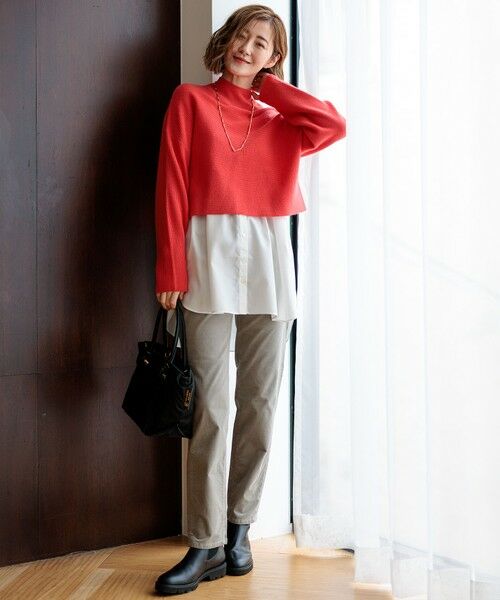 S size ONWARD(小さいサイズ) / エスサイズオンワード その他パンツ | 【洗える】23区DENIM ベルベットストレッチ ボーイズ テーパードパンツ | 詳細8