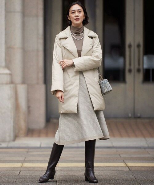 S size ONWARD(小さいサイズ) / エスサイズオンワード ダウンジャケット・ベスト | 【撥水加工・洗える】ステッチレスダウン コート | 詳細1