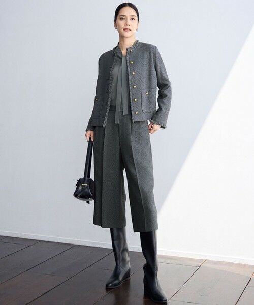 S size ONWARD(小さいサイズ) / エスサイズオンワード ノーカラージャケット | 【SHIHOさん着用】ブライトリングツイード ジャケット | 詳細3