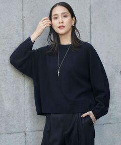 S size ONWARD(小さいサイズ) / エスサイズオンワード ニット・セーター | 【洗える】ウールカシミヤブレンドラメスパンコールクルーネック ニット