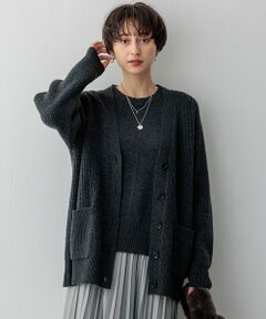 【洗える】カシミヤブレンド ニット カーディガン