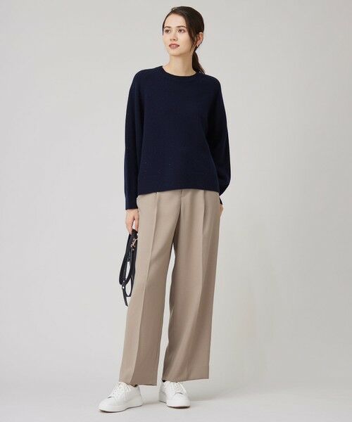 S size ONWARD(小さいサイズ) / エスサイズオンワード その他パンツ | 【洗える】ツイステッドダブルクロスワイドストレート パンツ | 詳細1