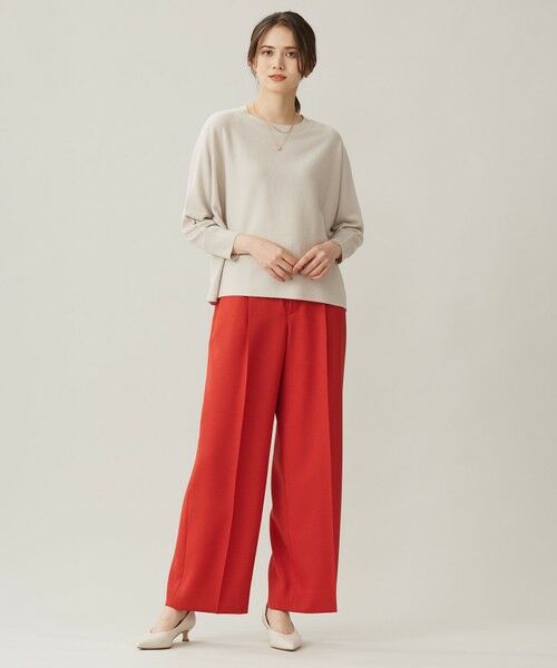 S size ONWARD(小さいサイズ) / エスサイズオンワード その他パンツ | 【洗える】ツイステッドダブルクロスワイドストレート パンツ | 詳細18