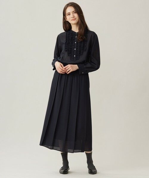 S size ONWARD(小さいサイズ) / エスサイズオンワード ロング・マキシ丈スカート | 【セットアップ対応・洗える】ハイツイストビエラプリーツ スカート | 詳細1