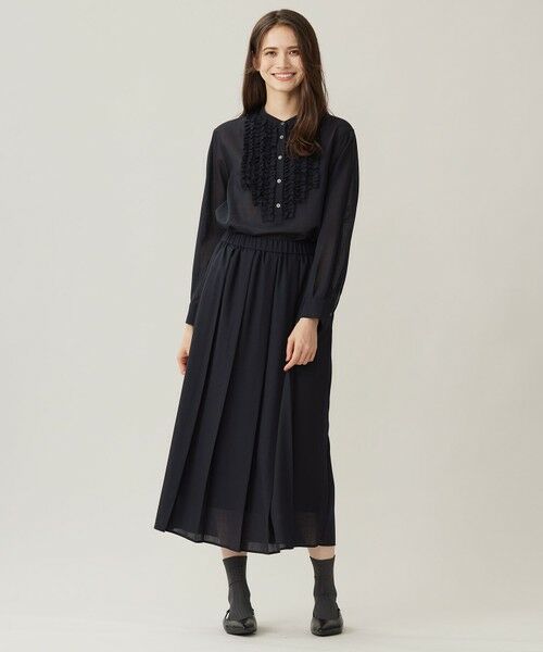 S size ONWARD(小さいサイズ) / エスサイズオンワード ロング・マキシ丈スカート | 【セットアップ対応・洗える】ハイツイストビエラプリーツ スカート | 詳細2