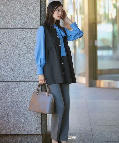 S size ONWARD(小さいサイズ) / エスサイズオンワード シャツ・ブラウス | 【洗える】ナチュラルタッチボウタイ ブラウス | 詳細8