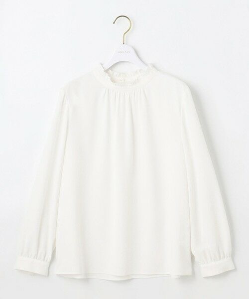 S size ONWARD(小さいサイズ) / エスサイズオンワード シャツ・ブラウス | 【洗える】フリルネックスタンド ブラウス | 詳細6