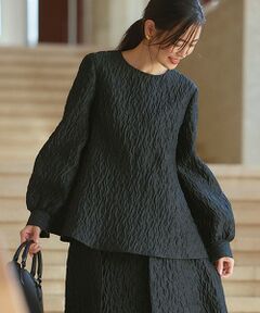 S size ONWARD(小さいサイズ) / エスサイズオンワード シャツ・ブラウス | 【洗える】エクラジャカード ペプラム ブラウス