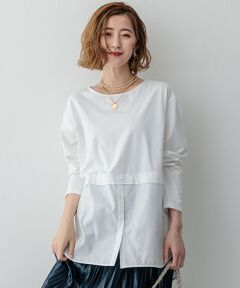 S size ONWARD(小さいサイズ) / エスサイズオンワード カットソー | 【GLOW10月号掲載/洗える】ナチュラルコットンベアコンビ カットソー