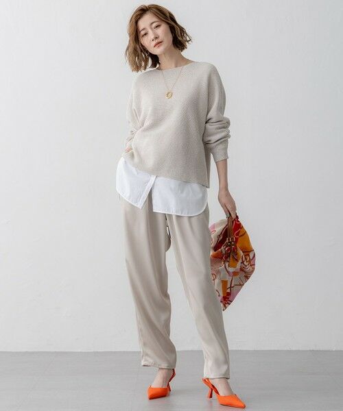 S size ONWARD(小さいサイズ) / エスサイズオンワード カットソー | 【GLOW10月号掲載/洗える】ナチュラルコットンベアコンビ カットソー | 詳細24