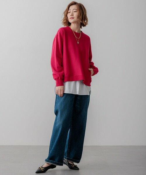 S size ONWARD(小さいサイズ) / エスサイズオンワード カットソー | 【GLOW10月号掲載/洗える】ナチュラルコットンベアコンビ カットソー | 詳細25