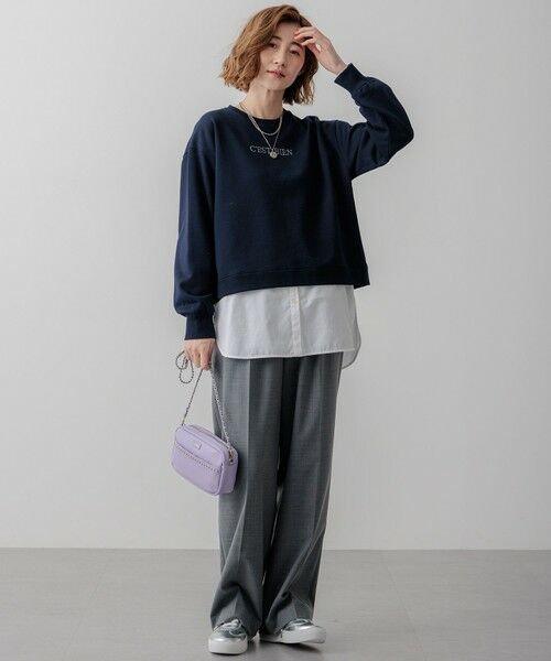 S size ONWARD(小さいサイズ) / エスサイズオンワード カットソー | 【GLOW10月号掲載/洗える】ナチュラルコットンベアコンビ カットソー | 詳細27