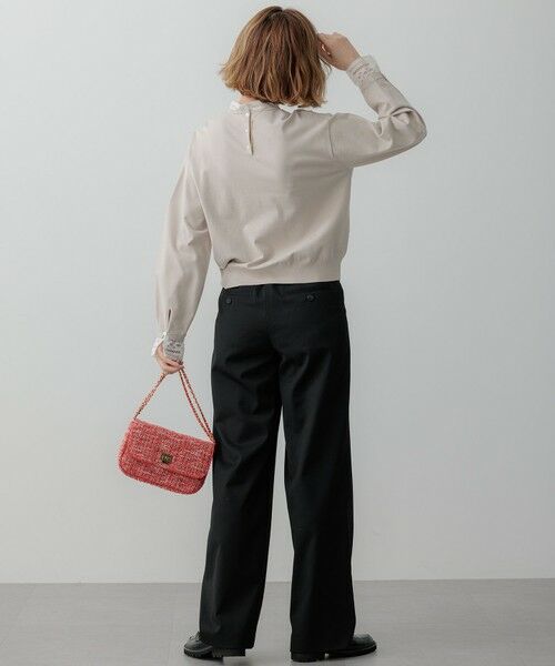 S size ONWARD(小さいサイズ) / エスサイズオンワード ニット・セーター | 【洗える】ヴィスコースストレッチ レースコンビ ニット | 詳細8