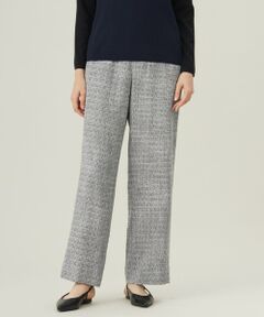 S size ONWARD(小さいサイズ) / エスサイズオンワード その他パンツ | 【セットアップ対応・洗える】ライトミックスツイードワイドストレート パンツ