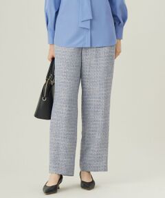 S size ONWARD(小さいサイズ) / エスサイズオンワード その他パンツ | 【セットアップ対応・洗える】ライトミックスツイードワイドストレート パンツ