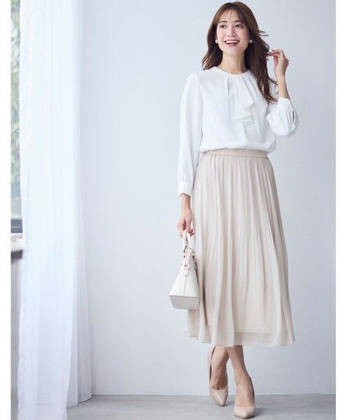 S size ONWARD(小さいサイズ) / エスサイズオンワード ミニ・ひざ丈スカート | 【洗える】シャイニープリーツ スカート | 詳細17