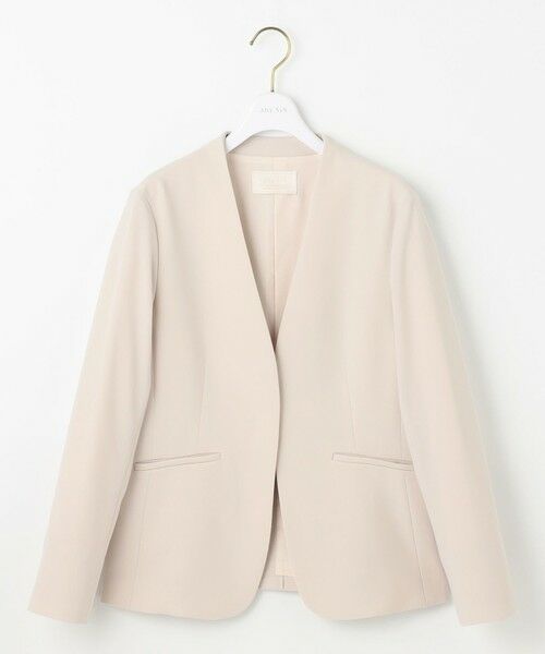 S size ONWARD(小さいサイズ) / エスサイズオンワード ノーカラージャケット | 【洗える】セレモニーダブルクロス カラーレス ジャケット | 詳細11