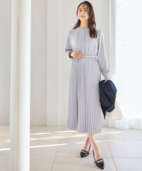 S size ONWARD(小さいサイズ) / エスサイズオンワード ロング・マキシ丈ワンピース | 【洗える】ノーブルプリーツ ワンピース | 詳細17