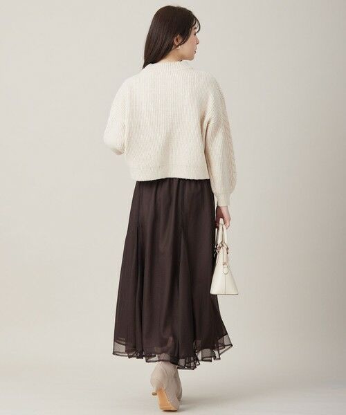 S size ONWARD(小さいサイズ) / エスサイズオンワード ミニ・ひざ丈スカート | 【洗える】ラッセルチュールマチ スカート | 詳細16