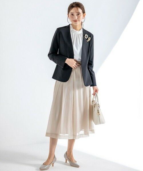 S size ONWARD(小さいサイズ) / エスサイズオンワード ミニ・ひざ丈スカート | 【洗える】シャイニータック スカート | 詳細15