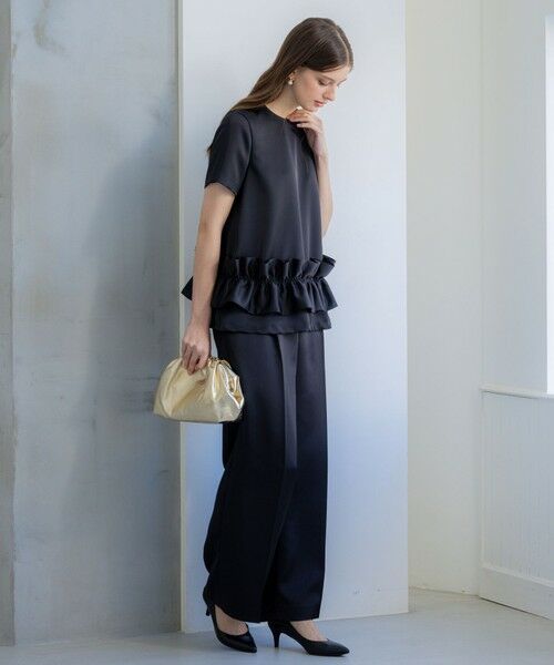 S size ONWARD(小さいサイズ) / エスサイズオンワード シャツ・ブラウス | 【APPLAUDIR】クリアダブルサテン フリルヘム ブラウス | 詳細2