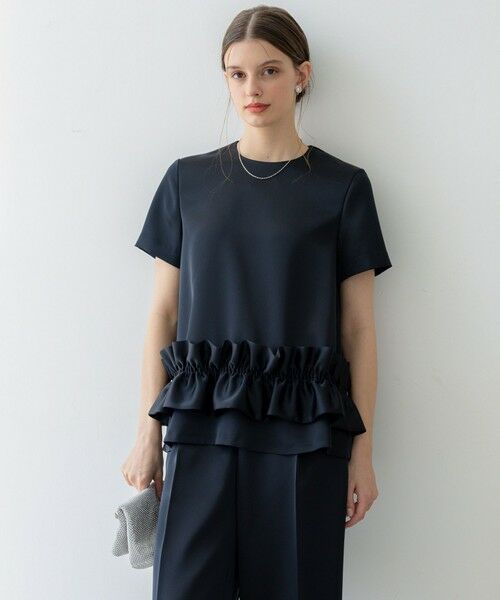 S size ONWARD(小さいサイズ) / エスサイズオンワード シャツ・ブラウス | 【APPLAUDIR】クリアダブルサテン フリルヘム ブラウス | 詳細5