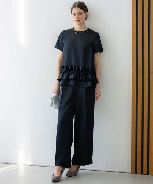 S size ONWARD(小さいサイズ) / エスサイズオンワード シャツ・ブラウス | 【APPLAUDIR】クリアダブルサテン フリルヘム ブラウス | 詳細6