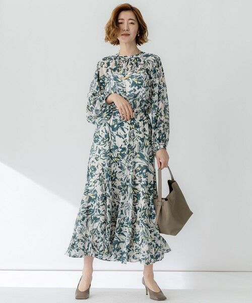 S size ONWARD(小さいサイズ) / エスサイズオンワード シャツ・ブラウス | 【洗える】ニュアンスフラワー プリント ブラウス | 詳細3