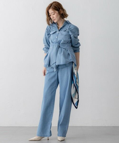 S size ONWARD(小さいサイズ) / エスサイズオンワード シャツ・ブラウス | 【洗える】ライトダンガリー ビスチェ | 詳細2