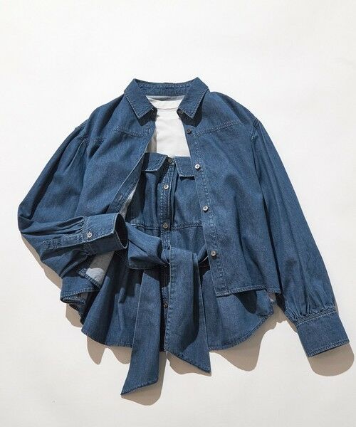 S size ONWARD(小さいサイズ) / エスサイズオンワード シャツ・ブラウス | 【洗える】ライトダンガリー ビスチェ | 詳細18