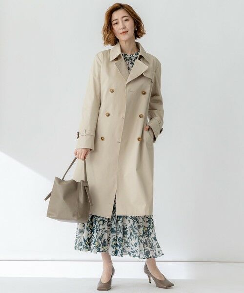 S size ONWARD(小さいサイズ) / エスサイズオンワード トレンチコート | エアータンブラー TCギャバジン ロング トレンチコート | 詳細7