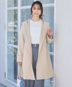 S size ONWARD(小さいサイズ) / エスサイズオンワード その他アウター | 【撥水・UVカット・洗える】フーデットロング コート