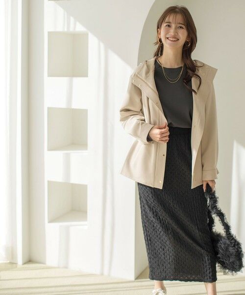 S size ONWARD(小さいサイズ) / エスサイズオンワード その他アウター | 【撥水・UVカット・洗える】フーデットハーフ コート | 詳細23