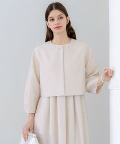 S size ONWARD(小さいサイズ) / エスサイズオンワード ノーカラージャケット | 【APPLAUDIR】トリアセシャンタン ジャケット