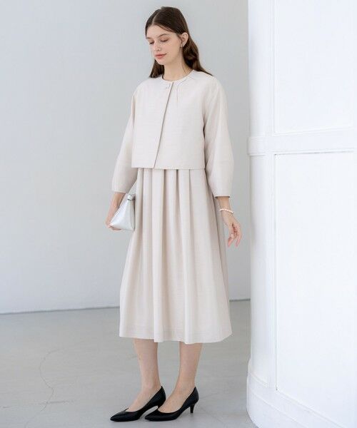 S size ONWARD(小さいサイズ) / エスサイズオンワード ノーカラージャケット | 【APPLAUDIR】トリアセシャンタン ジャケット | 詳細2