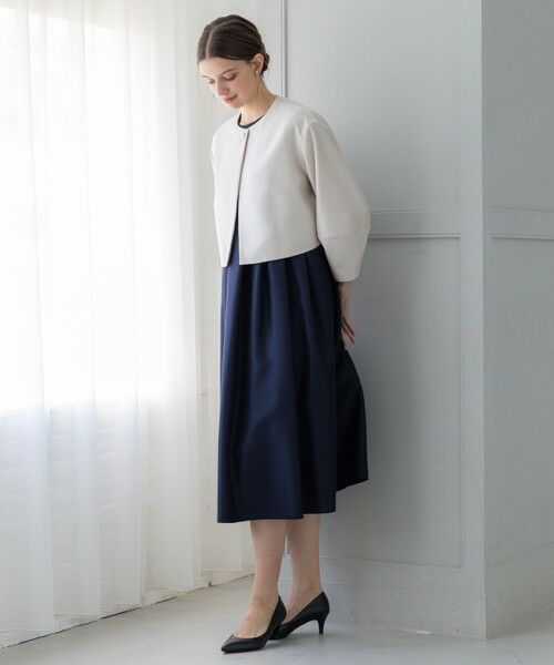 S size ONWARD(小さいサイズ) / エスサイズオンワード ノーカラージャケット | 【APPLAUDIR】トリアセシャンタン ジャケット | 詳細4