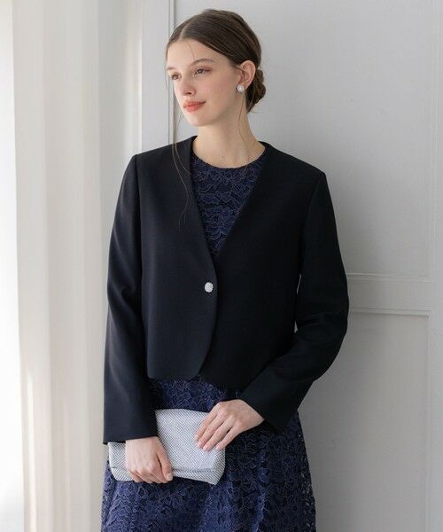 S size ONWARD(小さいサイズ) / エスサイズオンワード ノーカラージャケット | 【APPLAUDIR】クリアジョーゼット 3WAYコンパクトジャケット | 詳細11