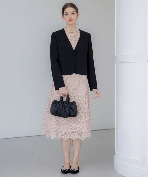 S size ONWARD(小さいサイズ) / エスサイズオンワード ノーカラージャケット | 【APPLAUDIR】クリアジョーゼット 3WAYコンパクトジャケット | 詳細16