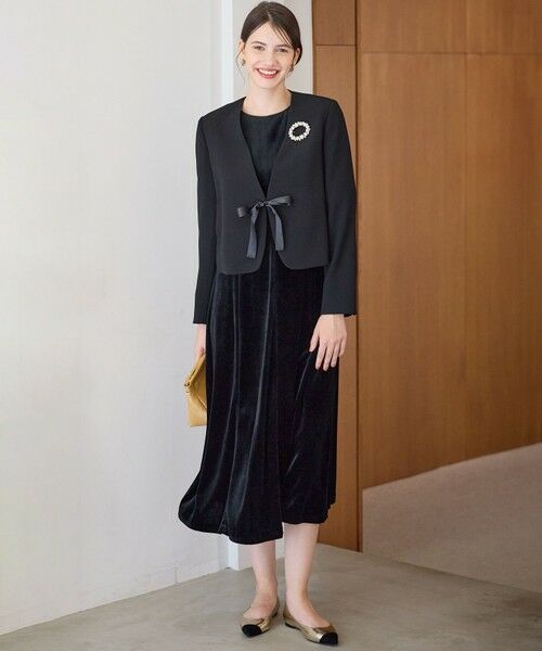 S size ONWARD(小さいサイズ) / エスサイズオンワード ノーカラージャケット | 【APPLAUDIR】クリアジョーゼット 3WAYコンパクトジャケット | 詳細7