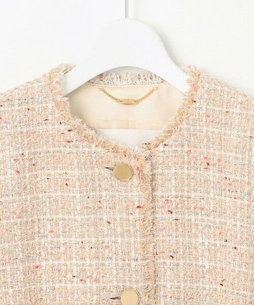 S size ONWARD(小さいサイズ) / エスサイズオンワード ノーカラージャケット | GIOLICAファンシーツイード ジャケット | 詳細2