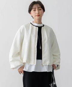 S size ONWARD(小さいサイズ) / エスサイズオンワード ブルゾン | 【洗える】ジオメトリックジャカード ブルゾン