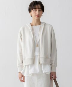 S size ONWARD(小さいサイズ) / エスサイズオンワード パーカー | 【VERY3月号掲載/洗える】コットンテリー ジップアップ フーディー