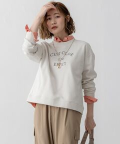 S size ONWARD(小さいサイズ) / エスサイズオンワード カットソー | 【洗える】コットンテリー ロゴ スウェット