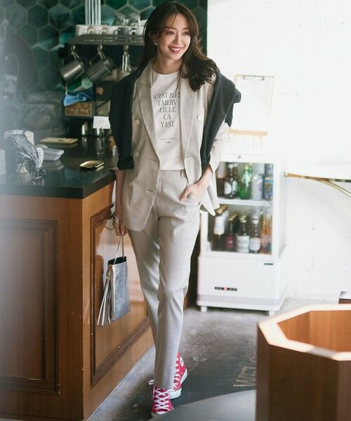 S size ONWARD(小さいサイズ) / エスサイズオンワード カットソー | 【洗える】コットンテリー ロゴ スウェット | 詳細5