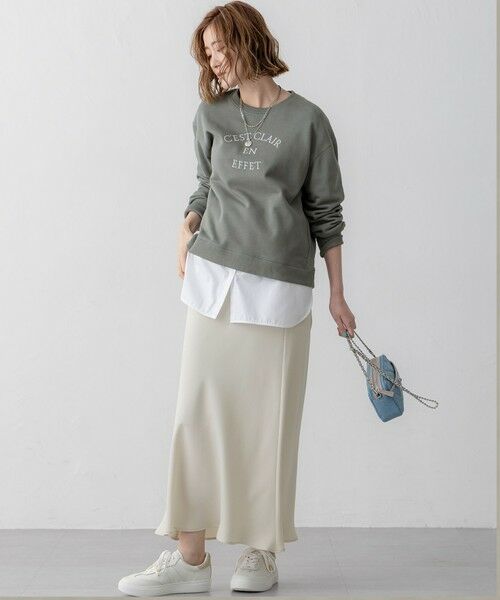 S size ONWARD(小さいサイズ) / エスサイズオンワード カットソー | 【洗える】コットンテリー ロゴ スウェット | 詳細8