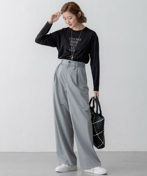 S size ONWARD(小さいサイズ) / エスサイズオンワード カットソー | 【洗える】レタープリント ロンTEE | 詳細5