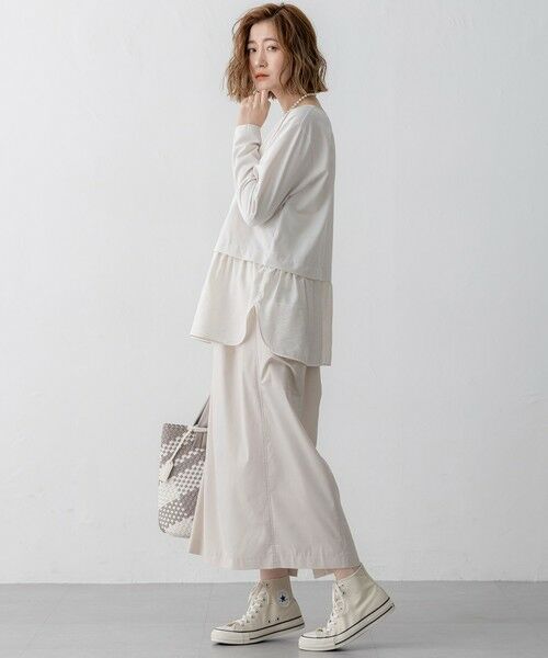 S size ONWARD(小さいサイズ) / エスサイズオンワード カットソー | 【洗える】シアータフタ コンビ カットソー | 詳細20