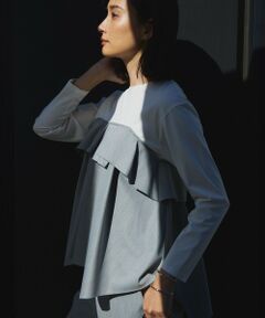 S size ONWARD(小さいサイズ) / エスサイズオンワード カットソー | 【洗える】ライトクロスビスチェコンビ ジャージー カットソー