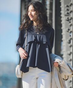 S size ONWARD(小さいサイズ) / エスサイズオンワード カットソー | 【洗える】ライトクロスビスチェコンビ ジャージー カットソー